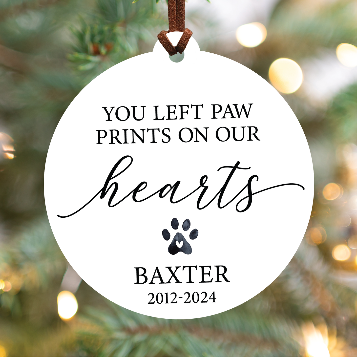 Pet Memorial Ornament | Paw Prints