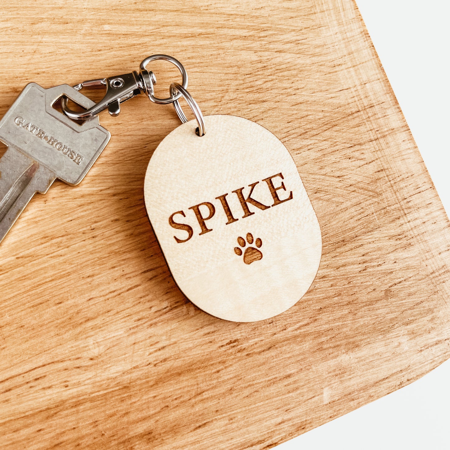 Pet Portrait Photo Keychain