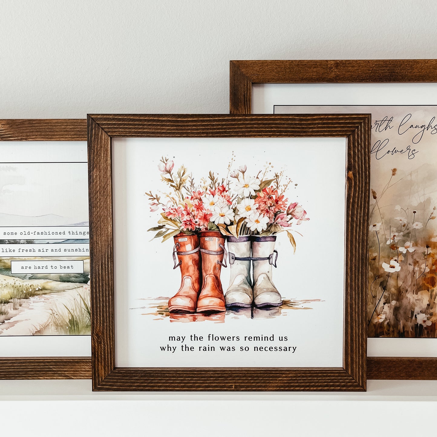 May The Flowers Remind Us Framed Sign