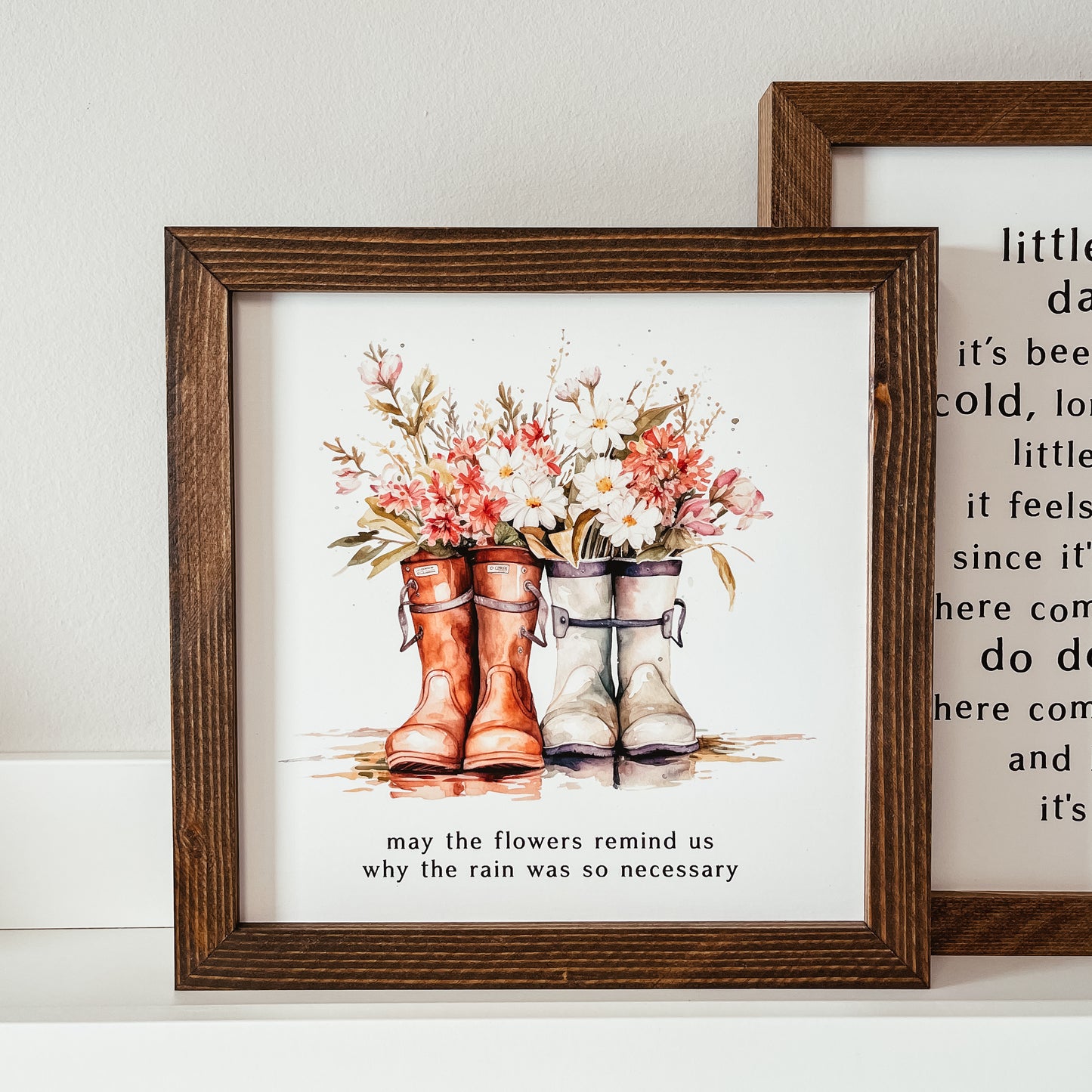May The Flowers Remind Us Framed Sign
