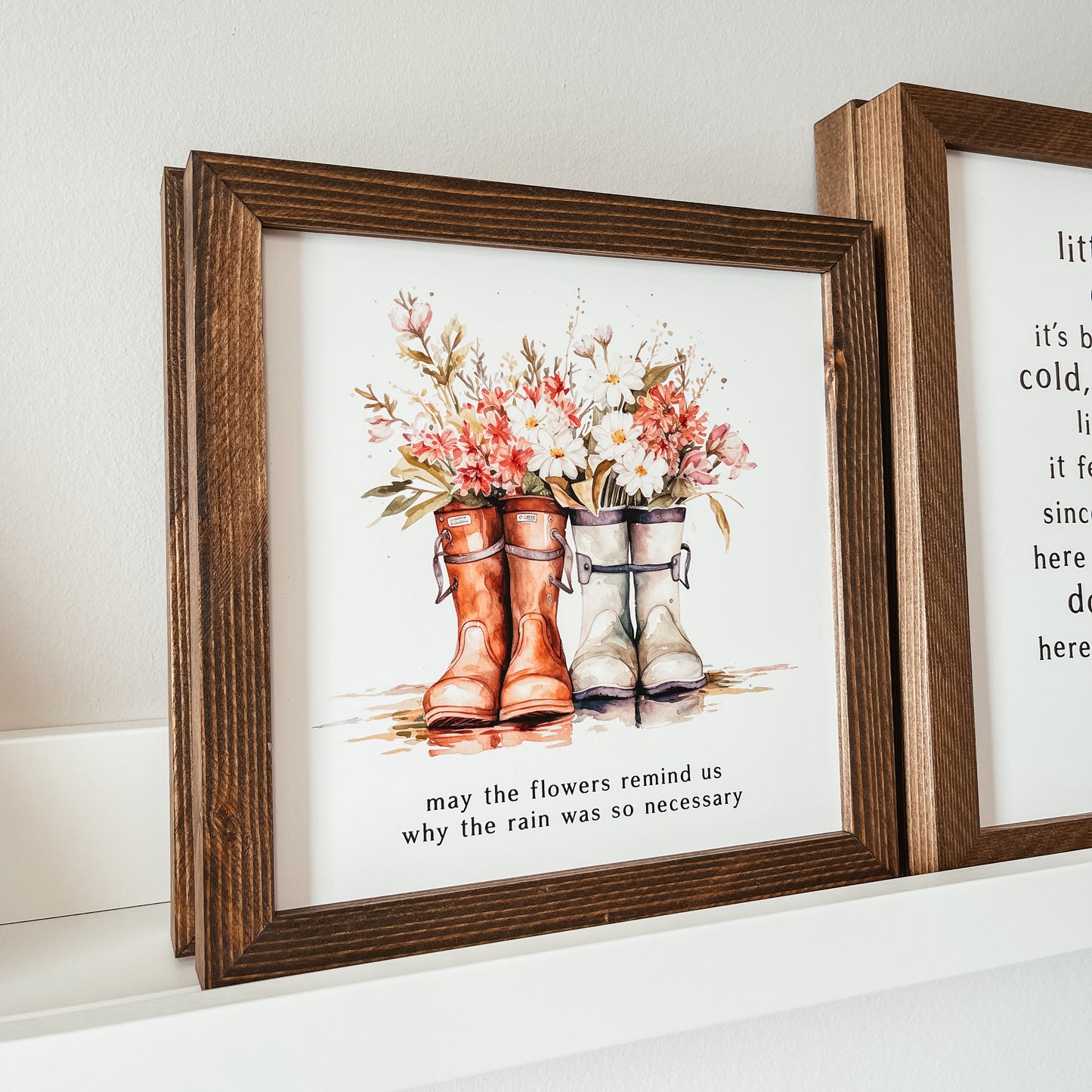May The Flowers Remind Us Framed Sign