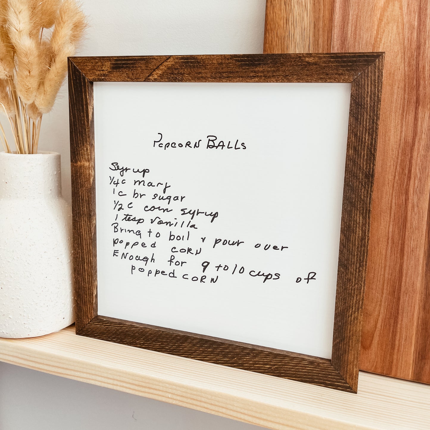 Handwritten Recipe Sign