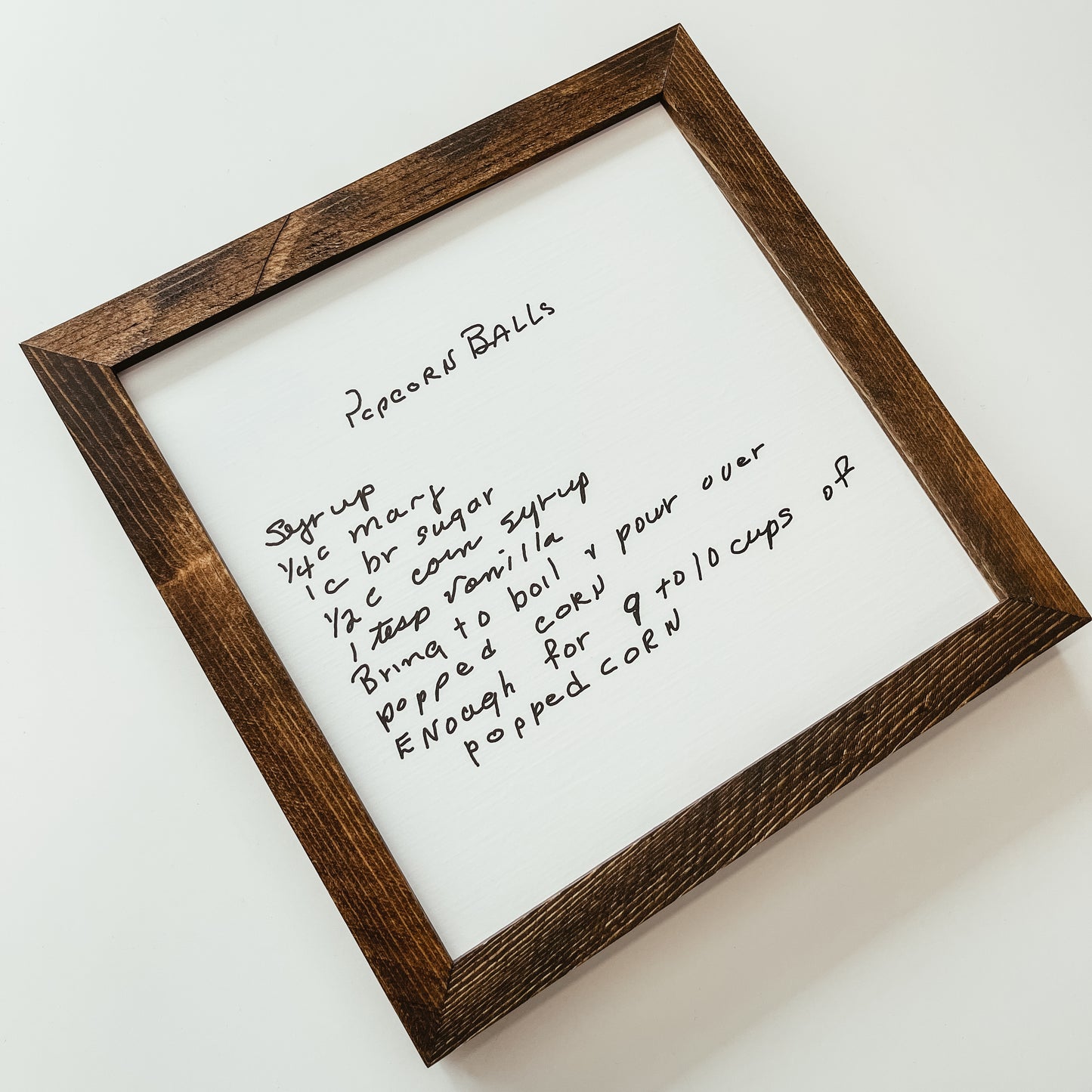 Handwritten Recipe Sign