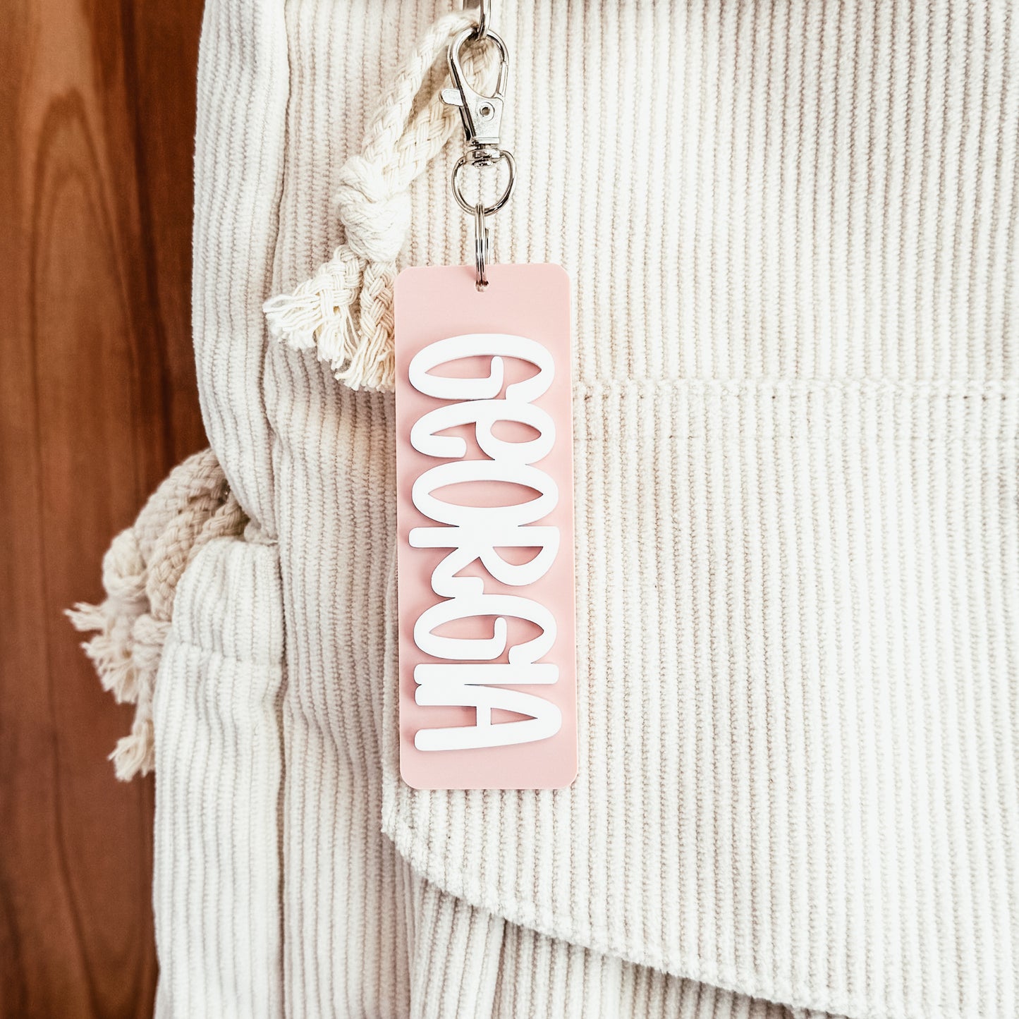 Personalized Bar Name Keychain (Rounded Font)