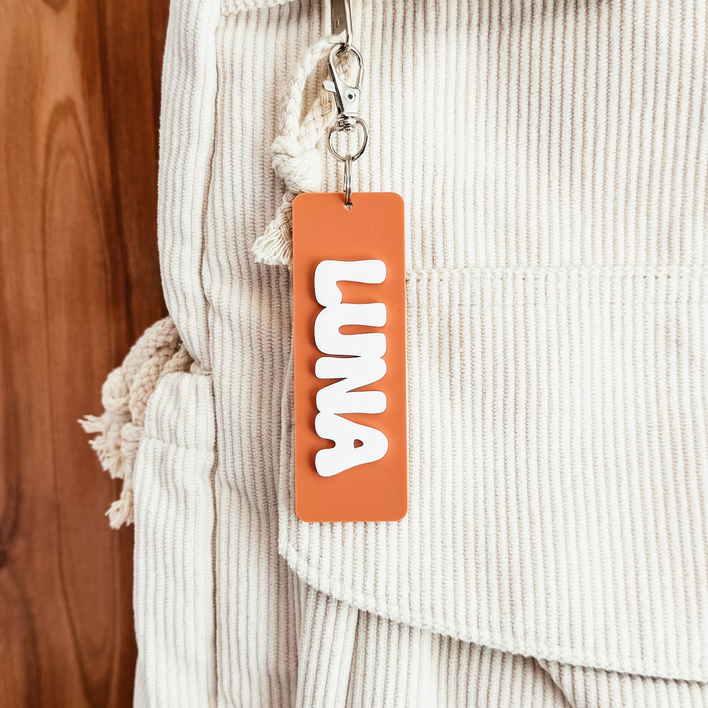 Personalized Bar Name Keychain (Bubble Font)