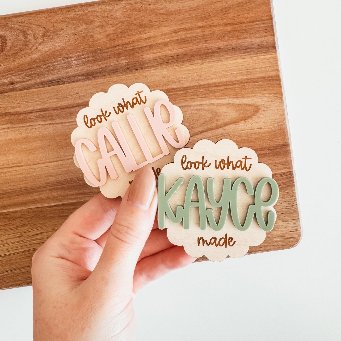 Personalized Look What I Made Scallop Magnet