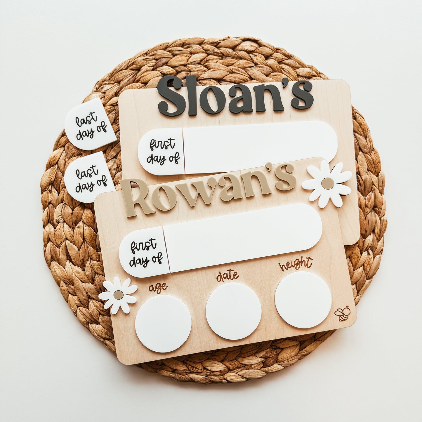 Interchangeable First And Last Day Of School Sign | Daisies