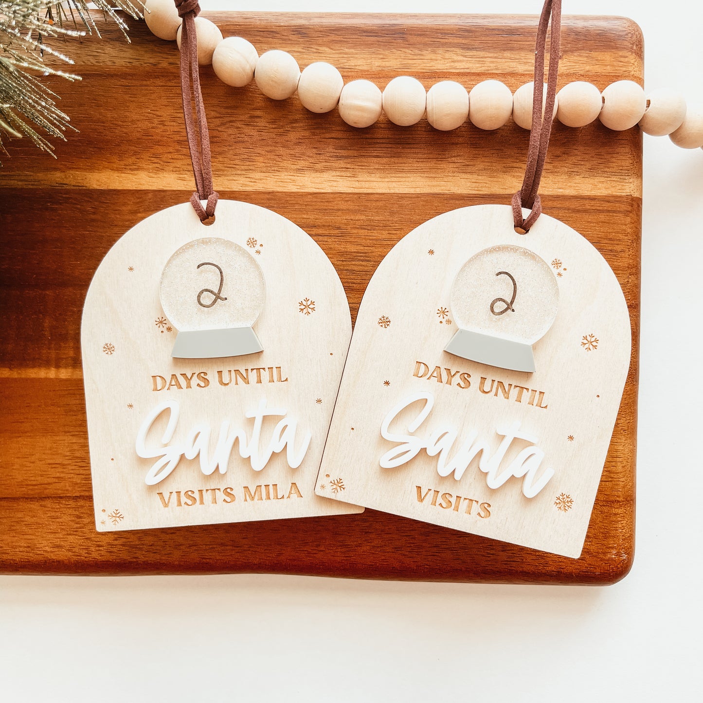 Countdown Until Christmas Snow Globe Christmas Ornament