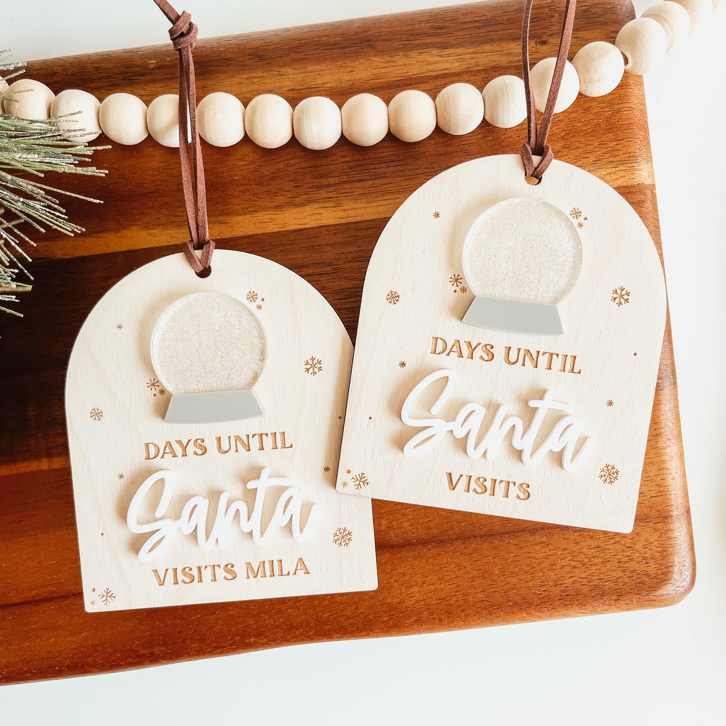 Countdown Until Christmas Snow Globe Christmas Ornament