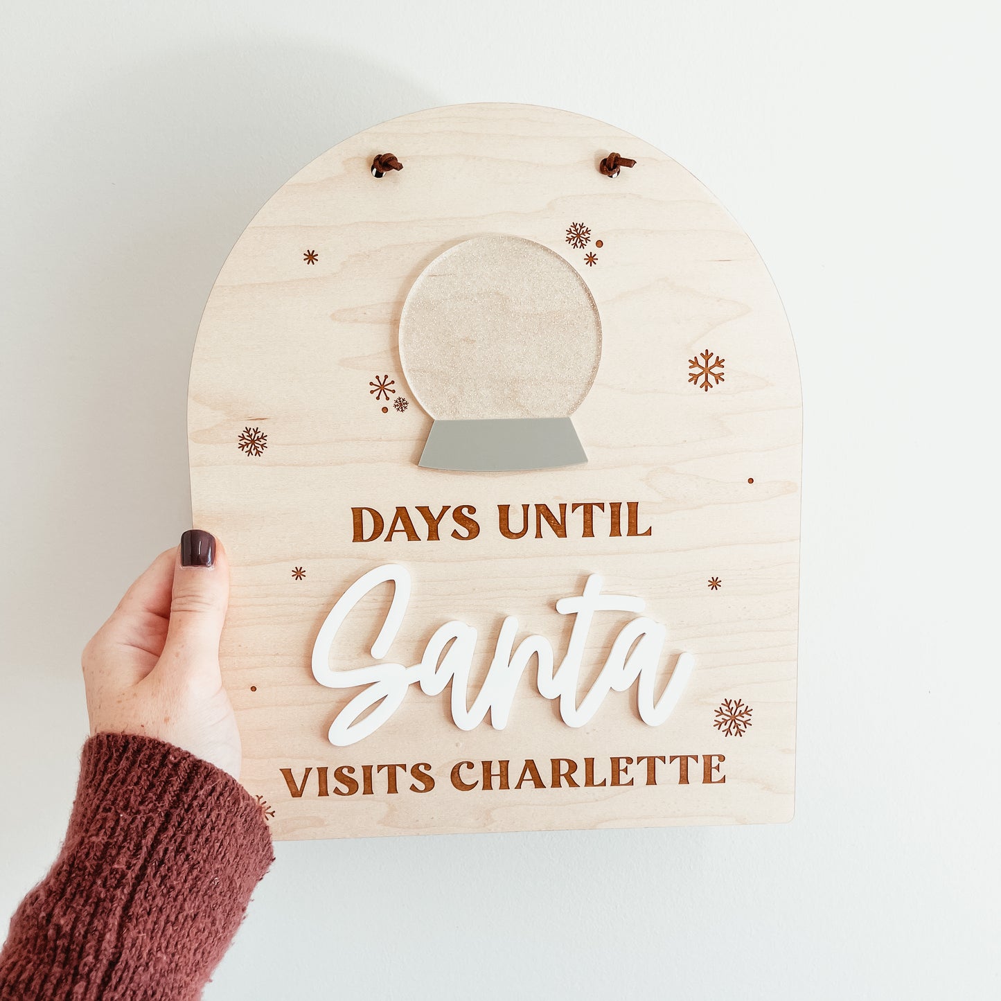 Snow Globe Christmas Countdown Sign