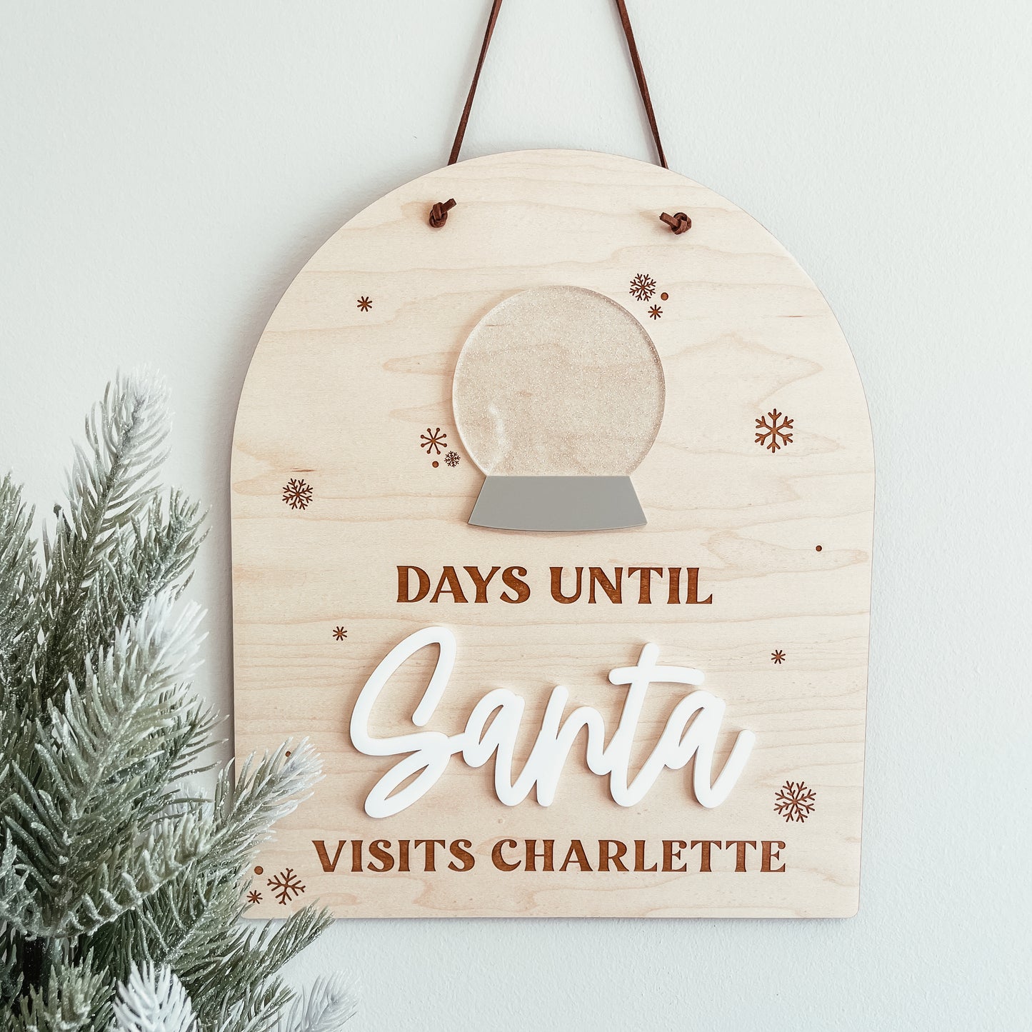 Snow Globe Christmas Countdown Sign