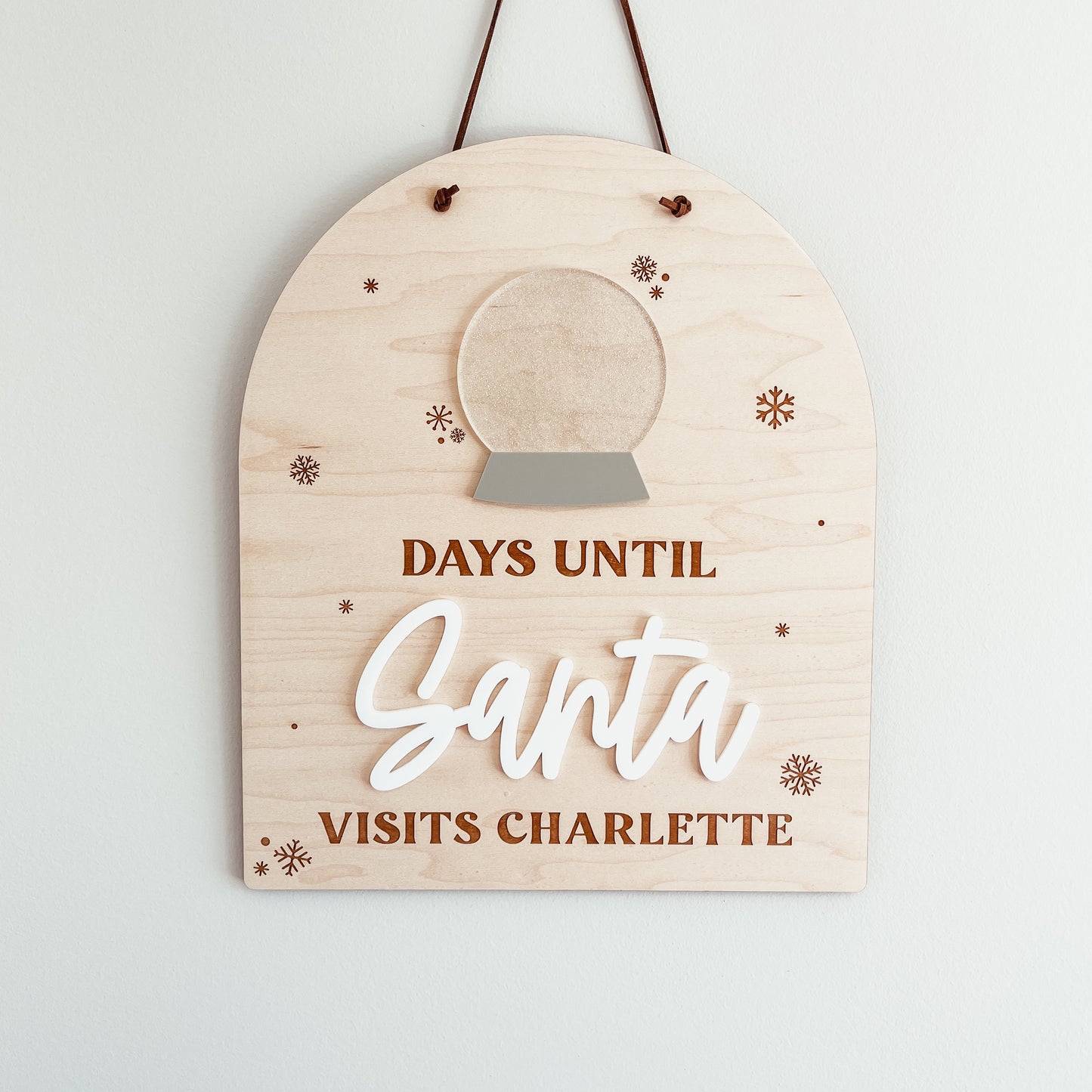 Snow Globe Christmas Countdown Sign