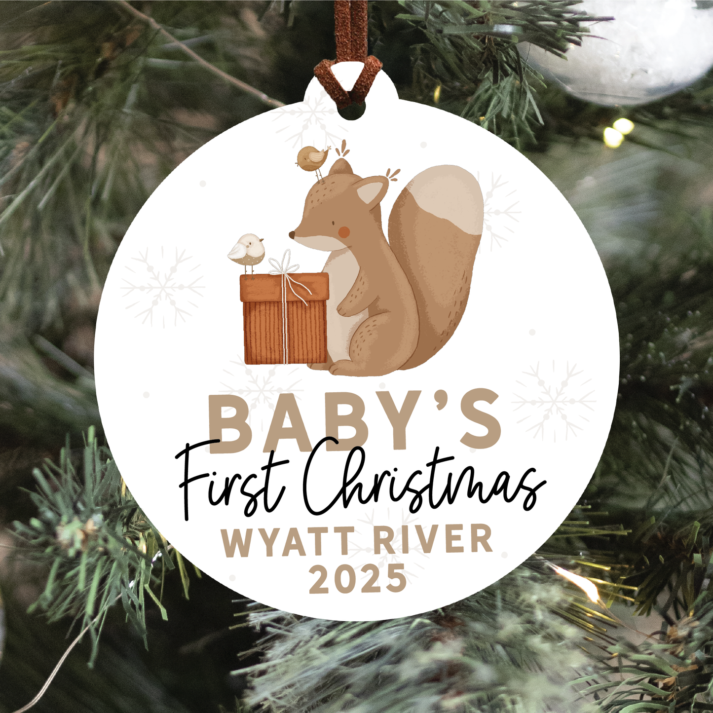 Baby's First Christmas Ornament V3 | Boho Collection