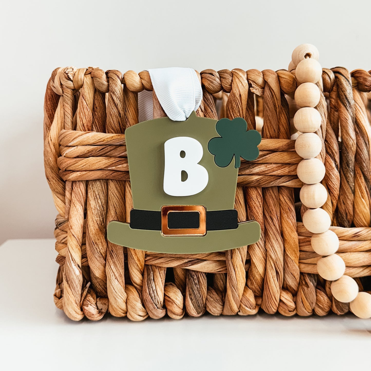 St Patrick's Day Shamrock Hat Tag