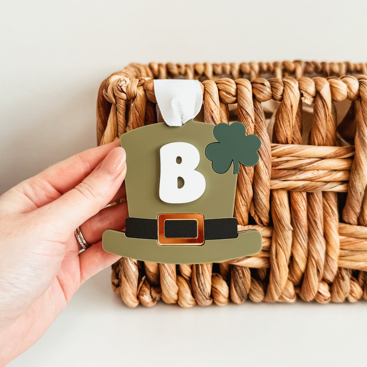 St Patrick's Day Shamrock Hat Tag
