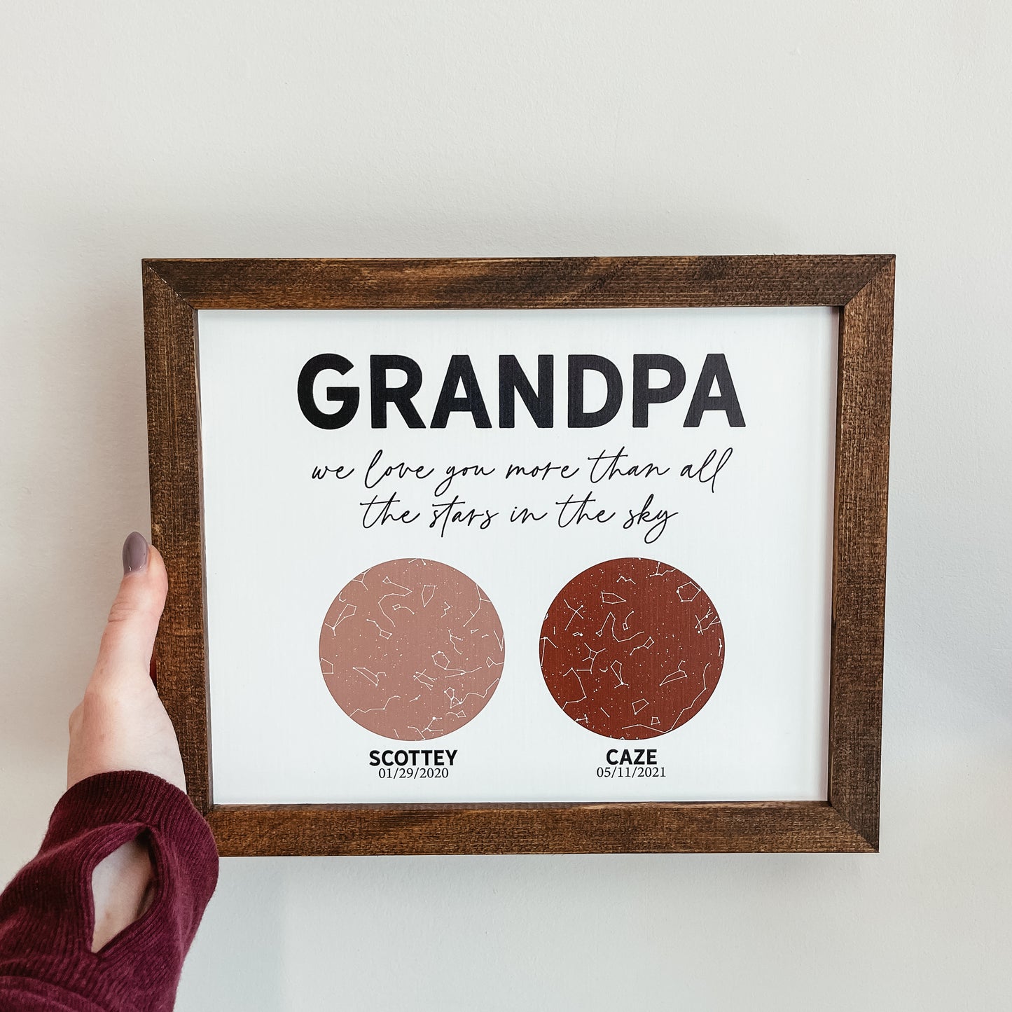 Custom Star Map Framed Sign