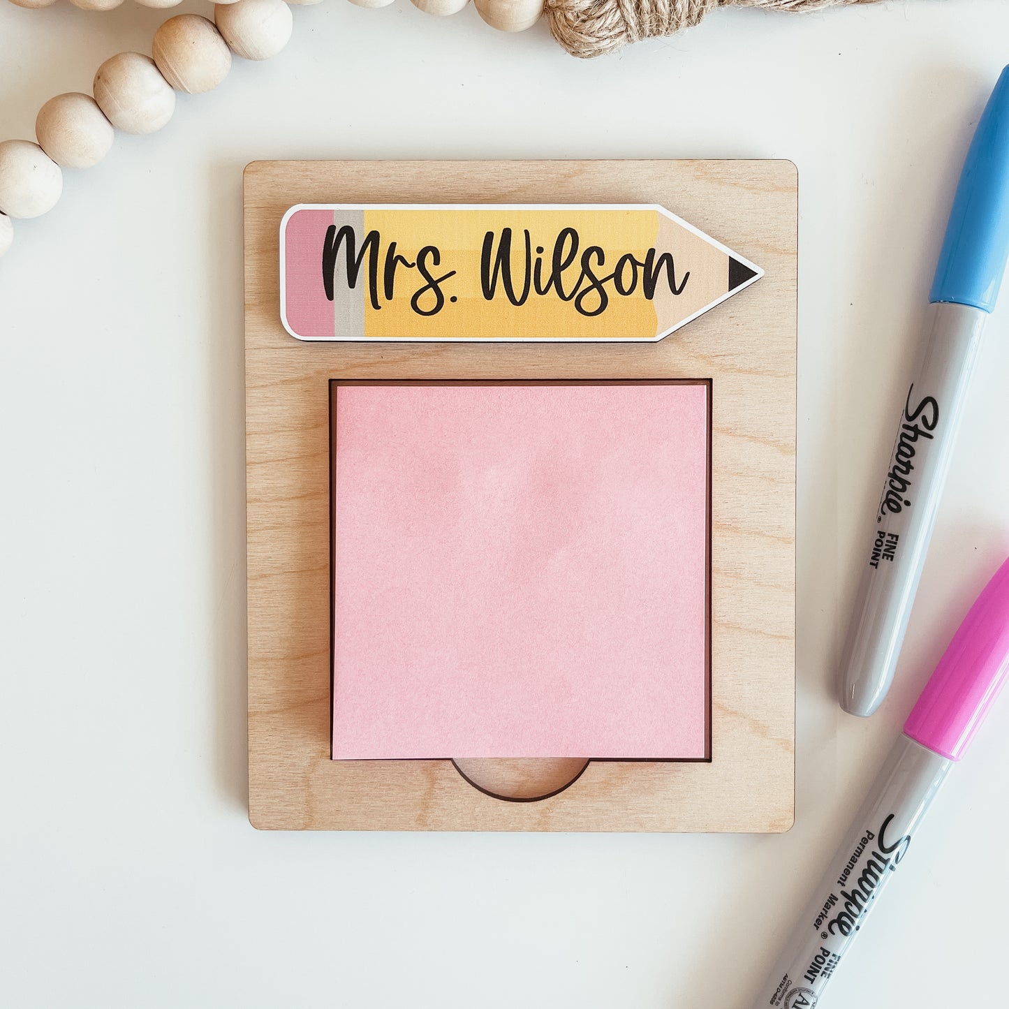 Personalized Sticky Note Holder