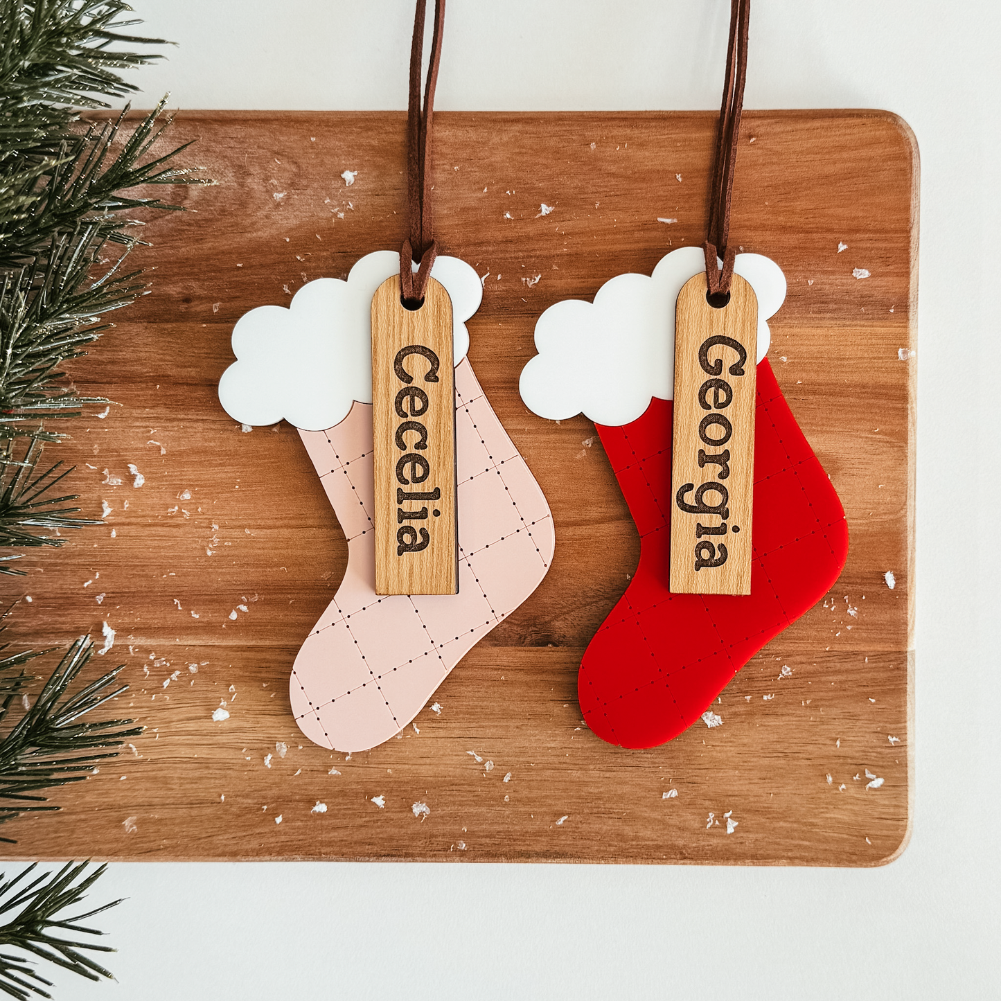 3D Holiday Stocking Christmas Stocking Tag
