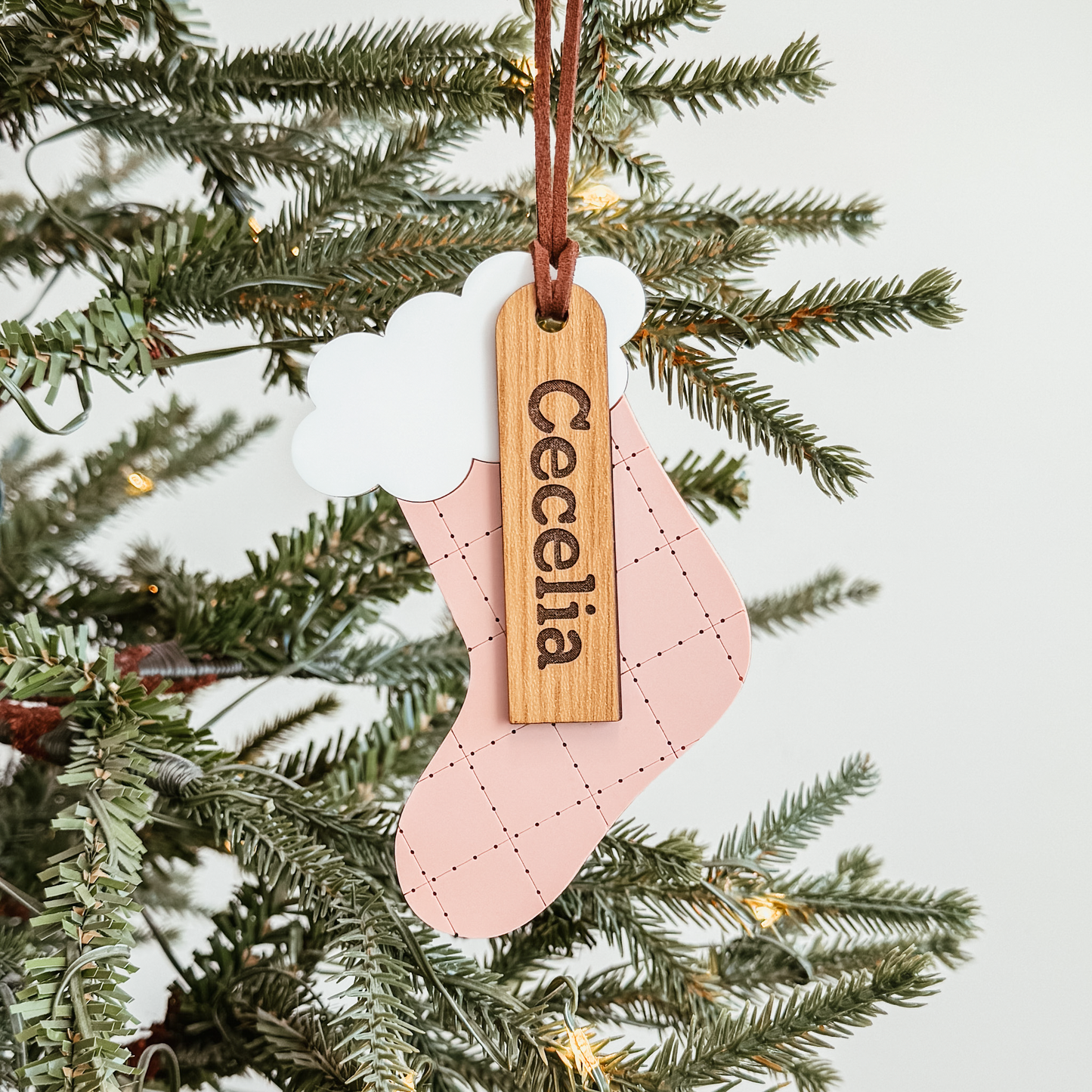 3D Holiday Stocking Christmas Stocking Tag