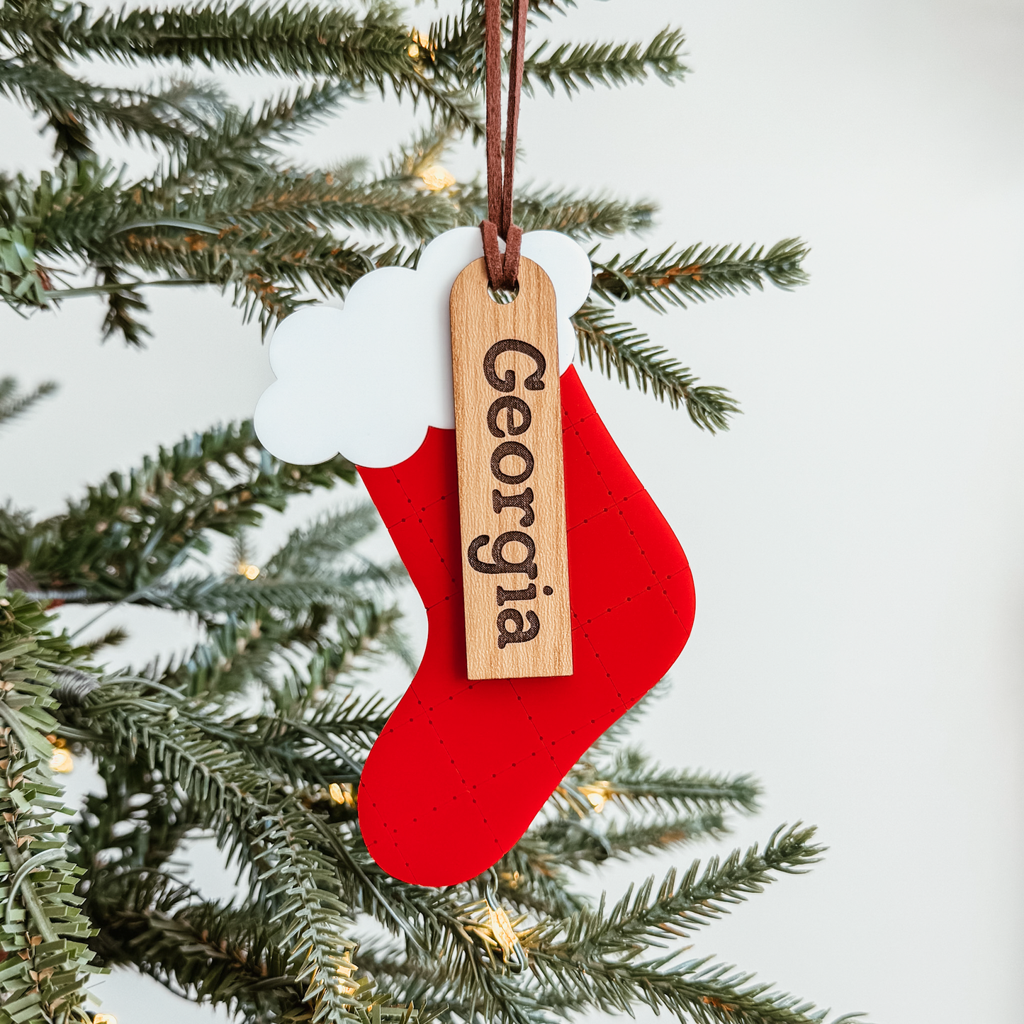 3D Holiday Stocking Christmas Stocking Tag