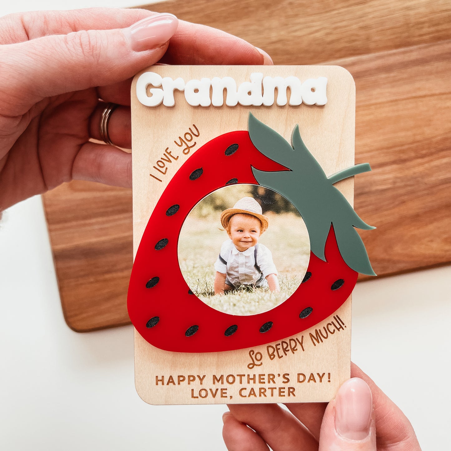 Strawberry Photo Magnet