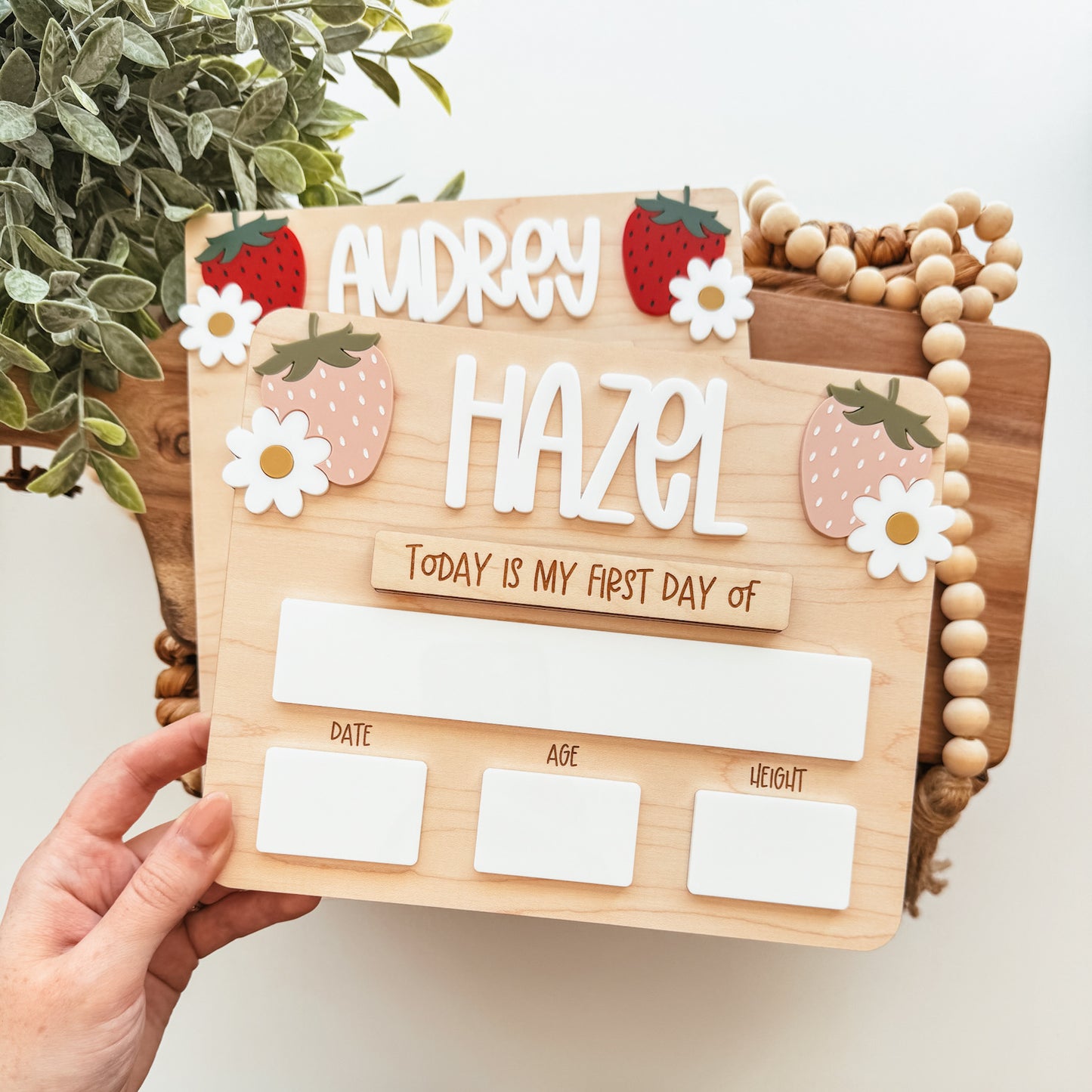 First And Last Day Of School Sign | Strawberries