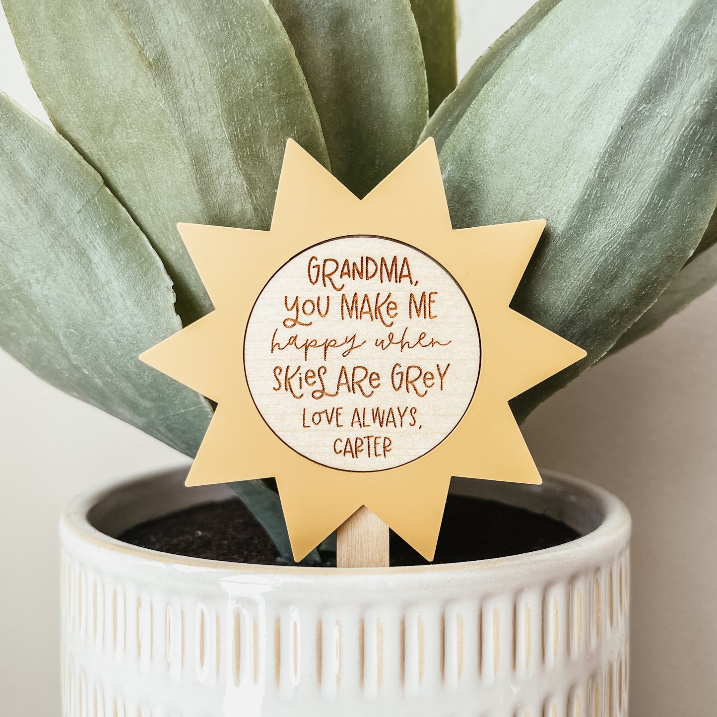 Custom Mom/Grandma Sun Plant Stake