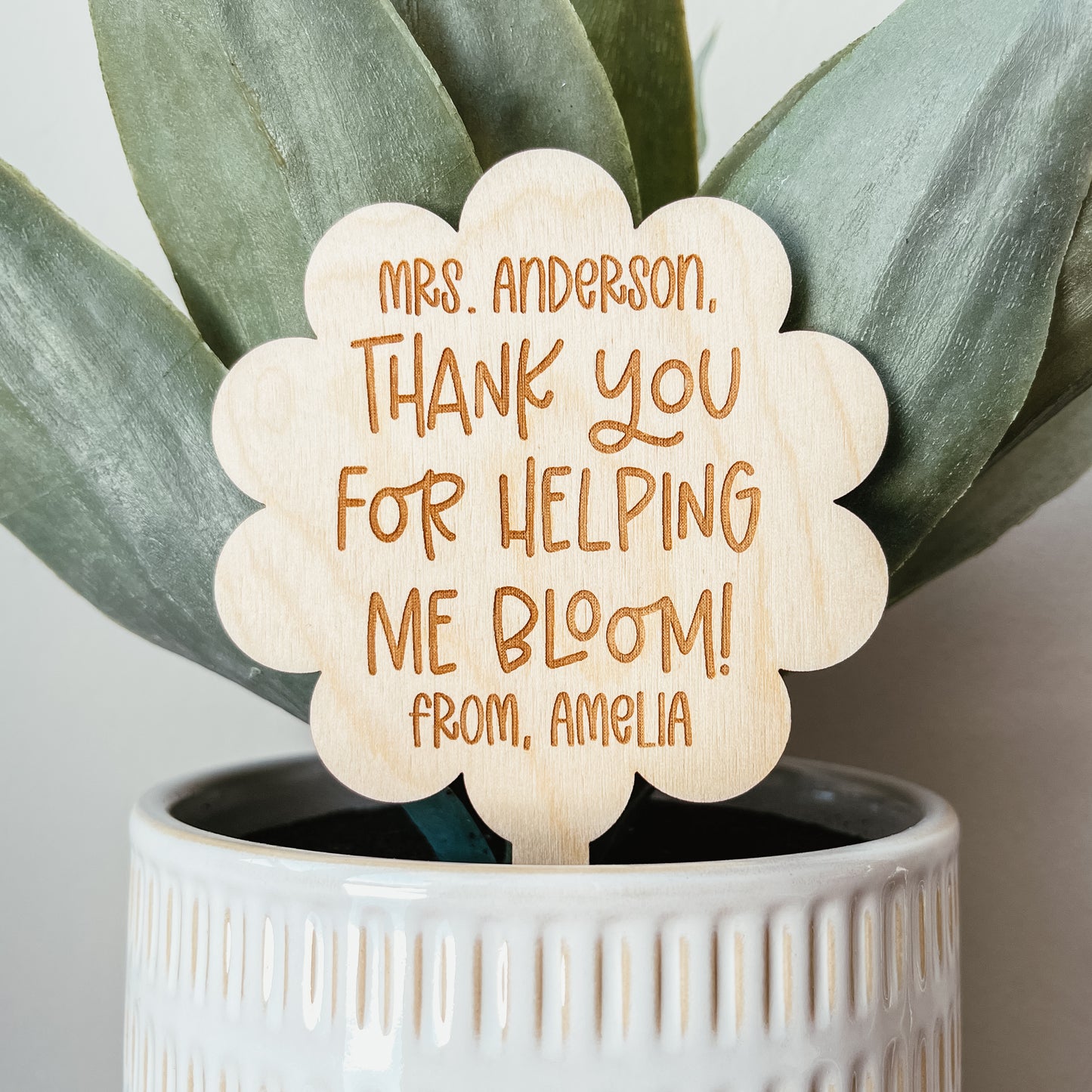 Custom Teacher Plant Stake