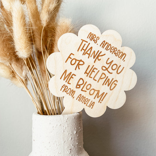 Custom Teacher Plant Stake