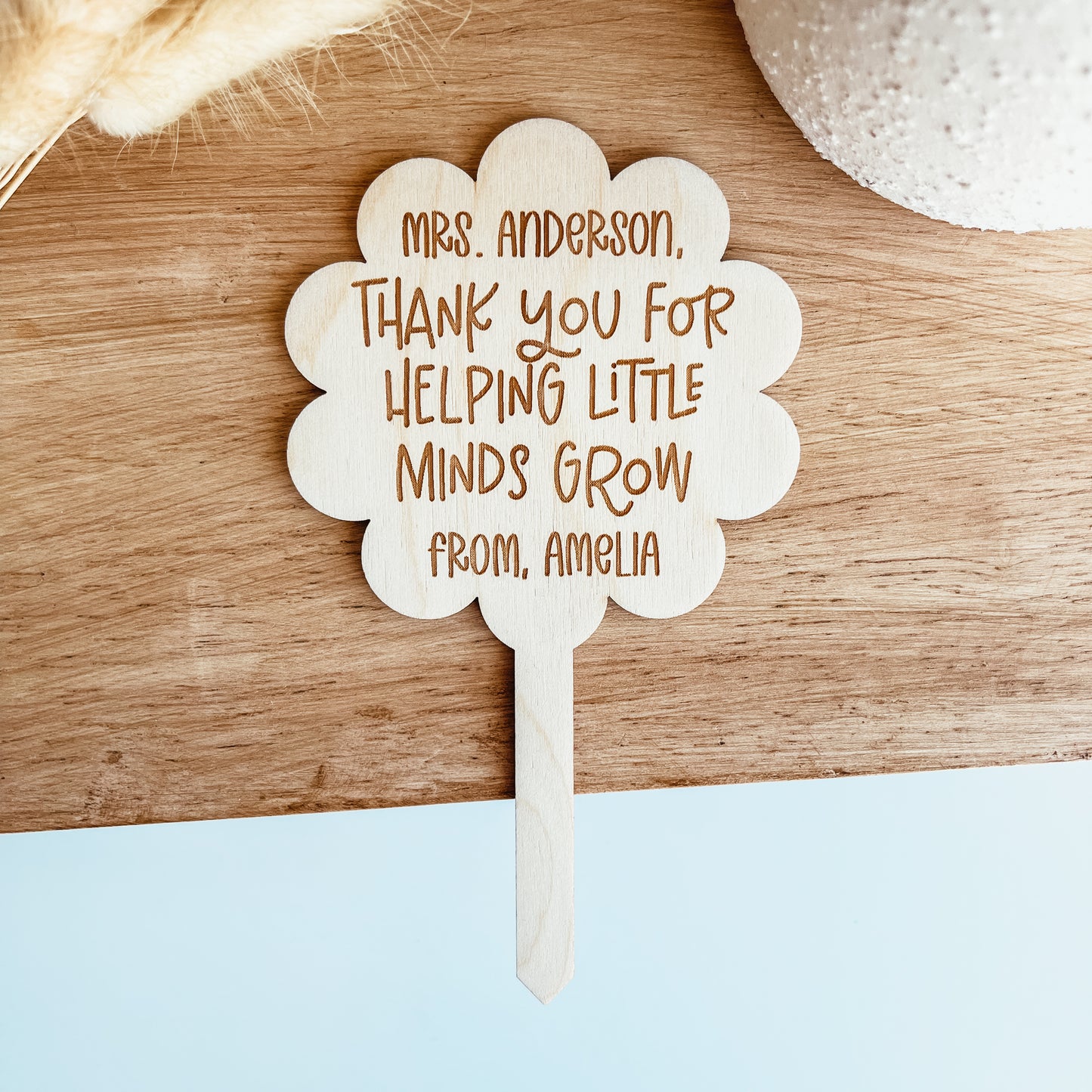 Custom Teacher Plant Stake