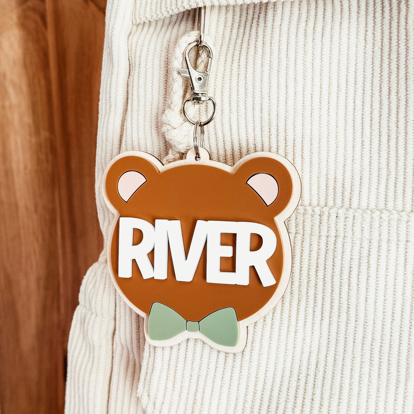 Teddy Bear Bag Tag