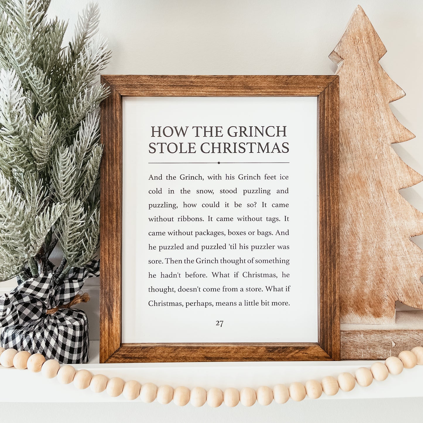 How The Grinch Stole Christmas Framed Sign
