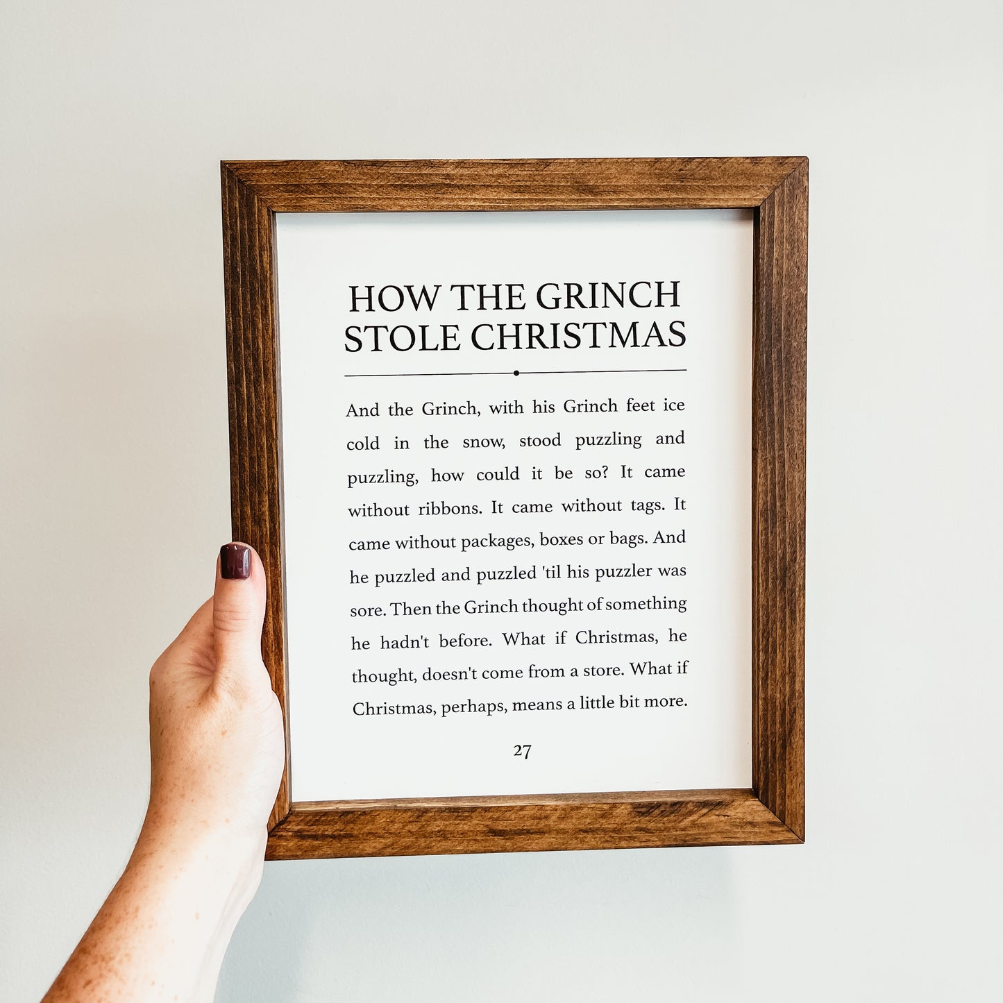 How The Grinch Stole Christmas Framed Sign