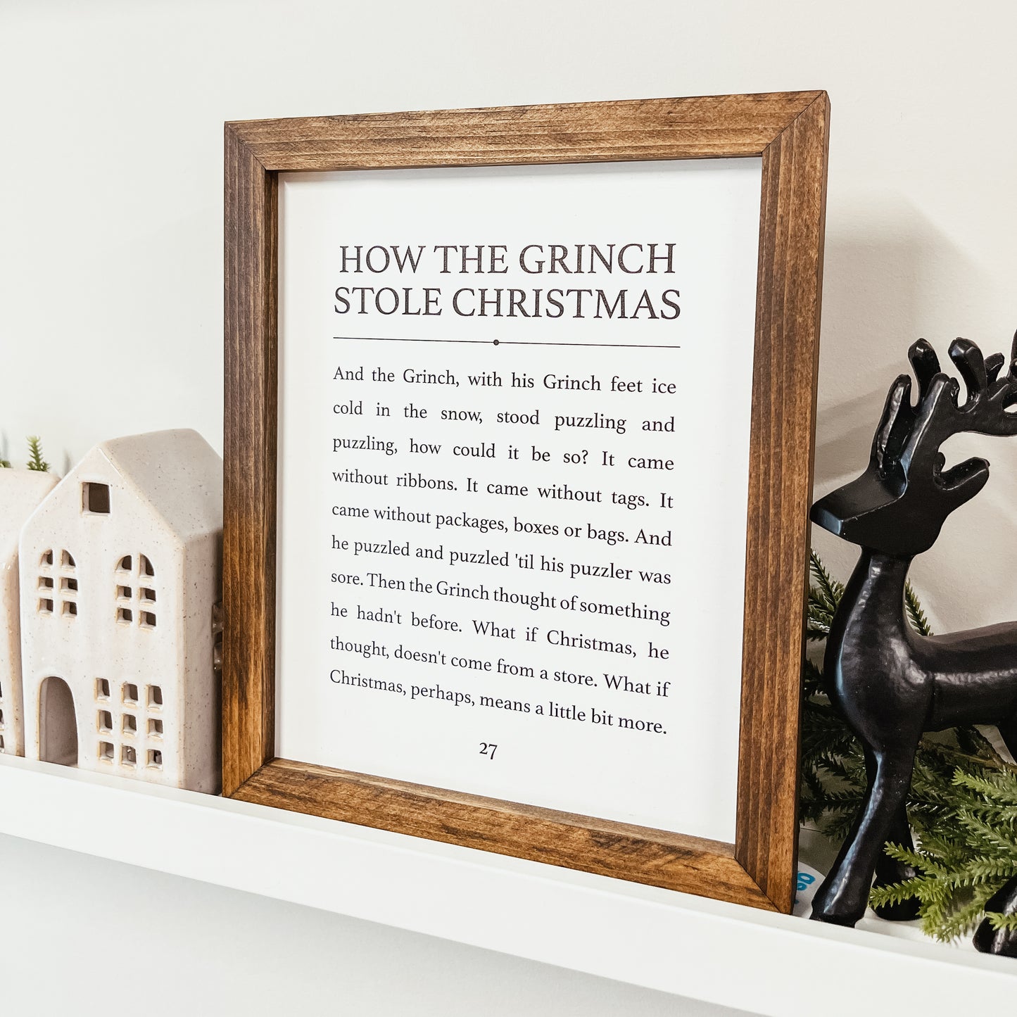 How The Grinch Stole Christmas Framed Sign
