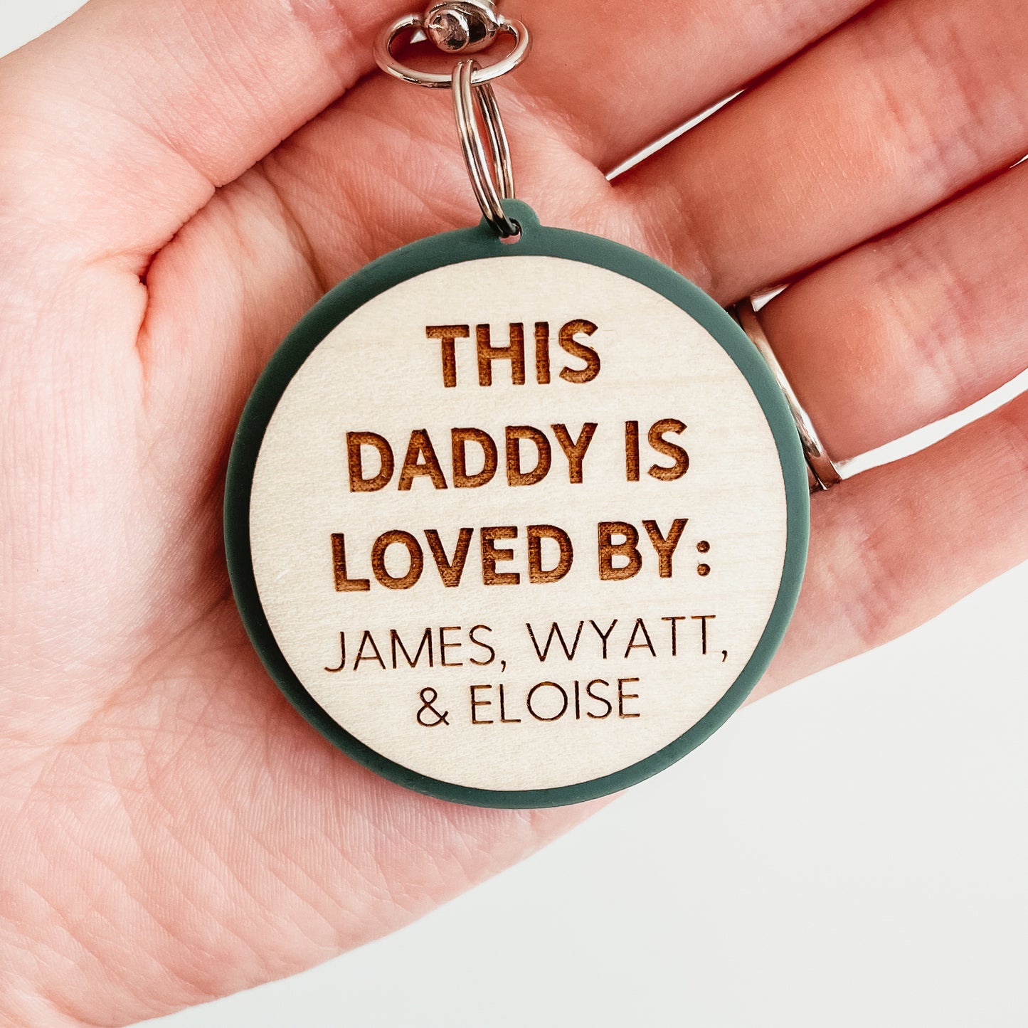 Custom This Daddy Is Loved By Keychain