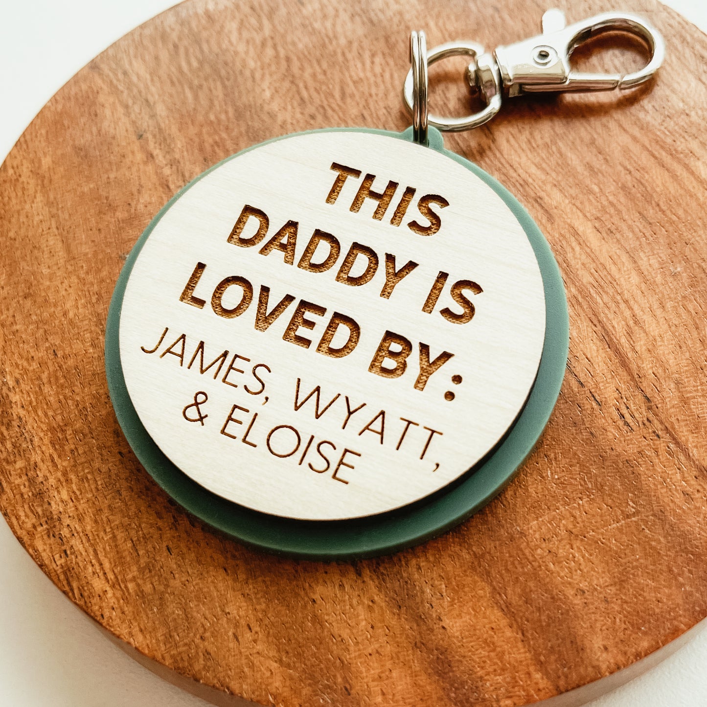 Custom This Daddy Is Loved By Keychain