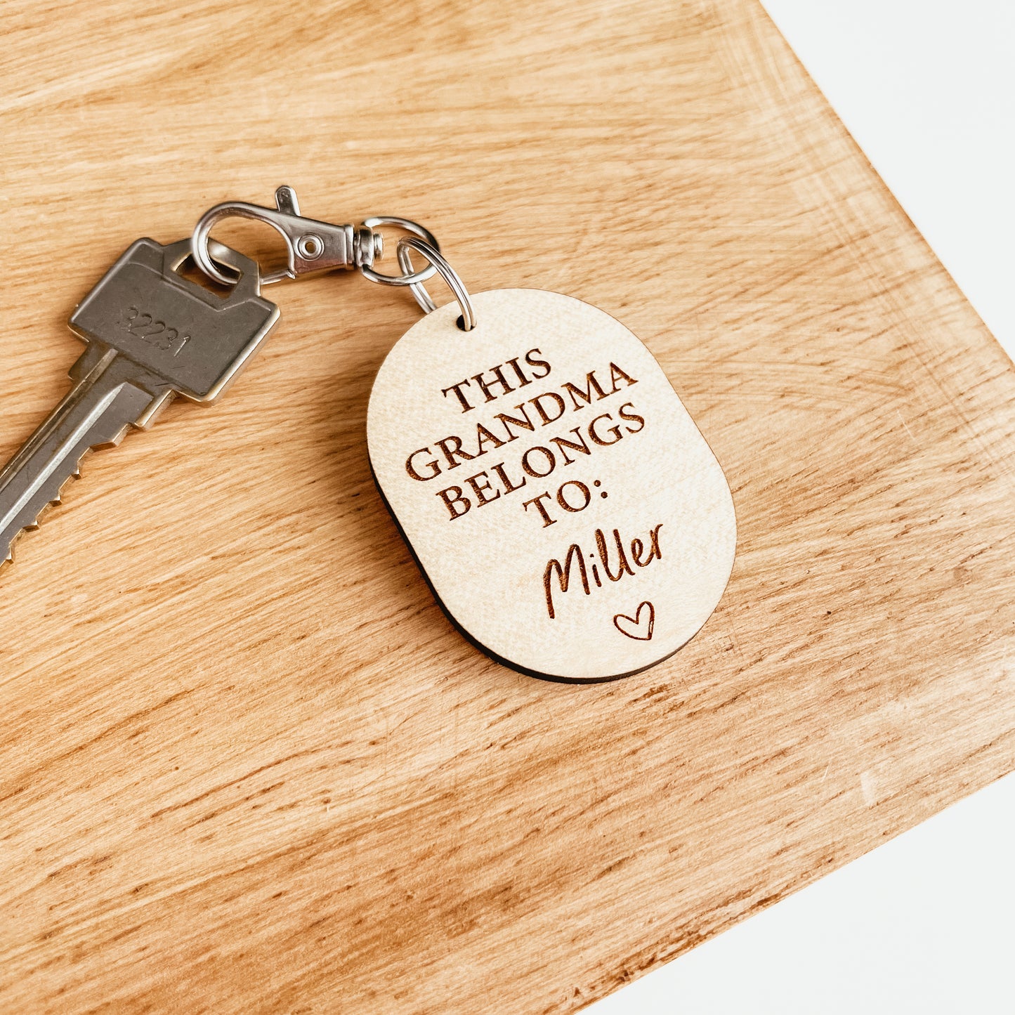 This Grandma/Grandpa Belongs To Photo Keychain