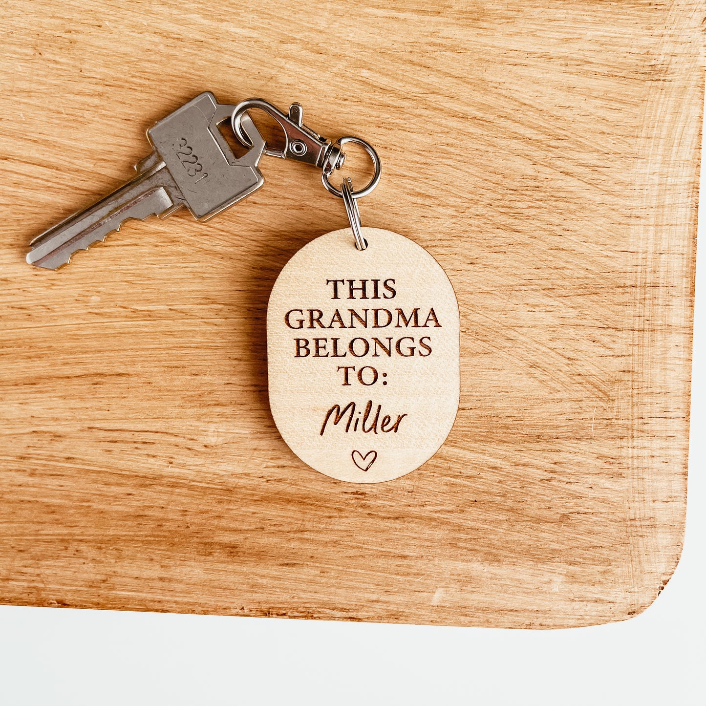 This Grandma/Grandpa Belongs To Photo Keychain
