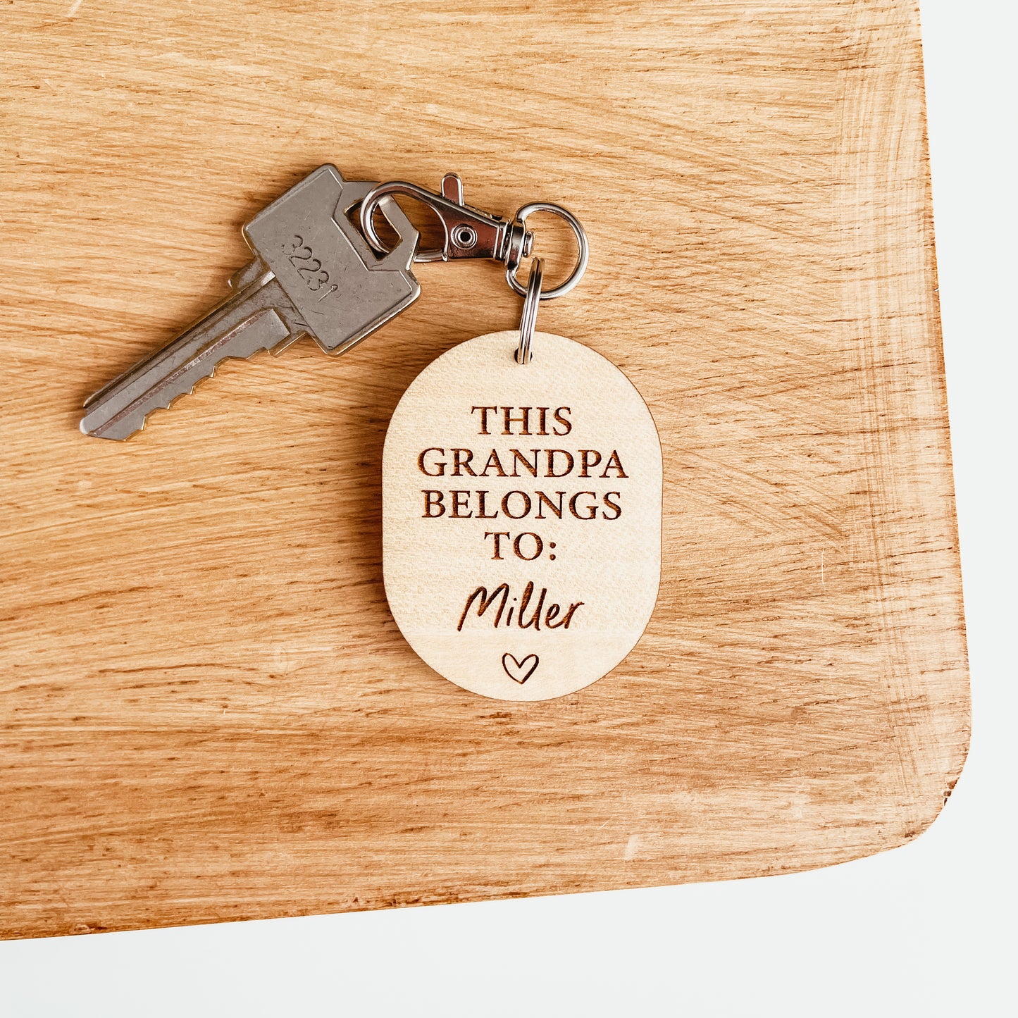 This Grandma/Grandpa Belongs To Photo Keychain