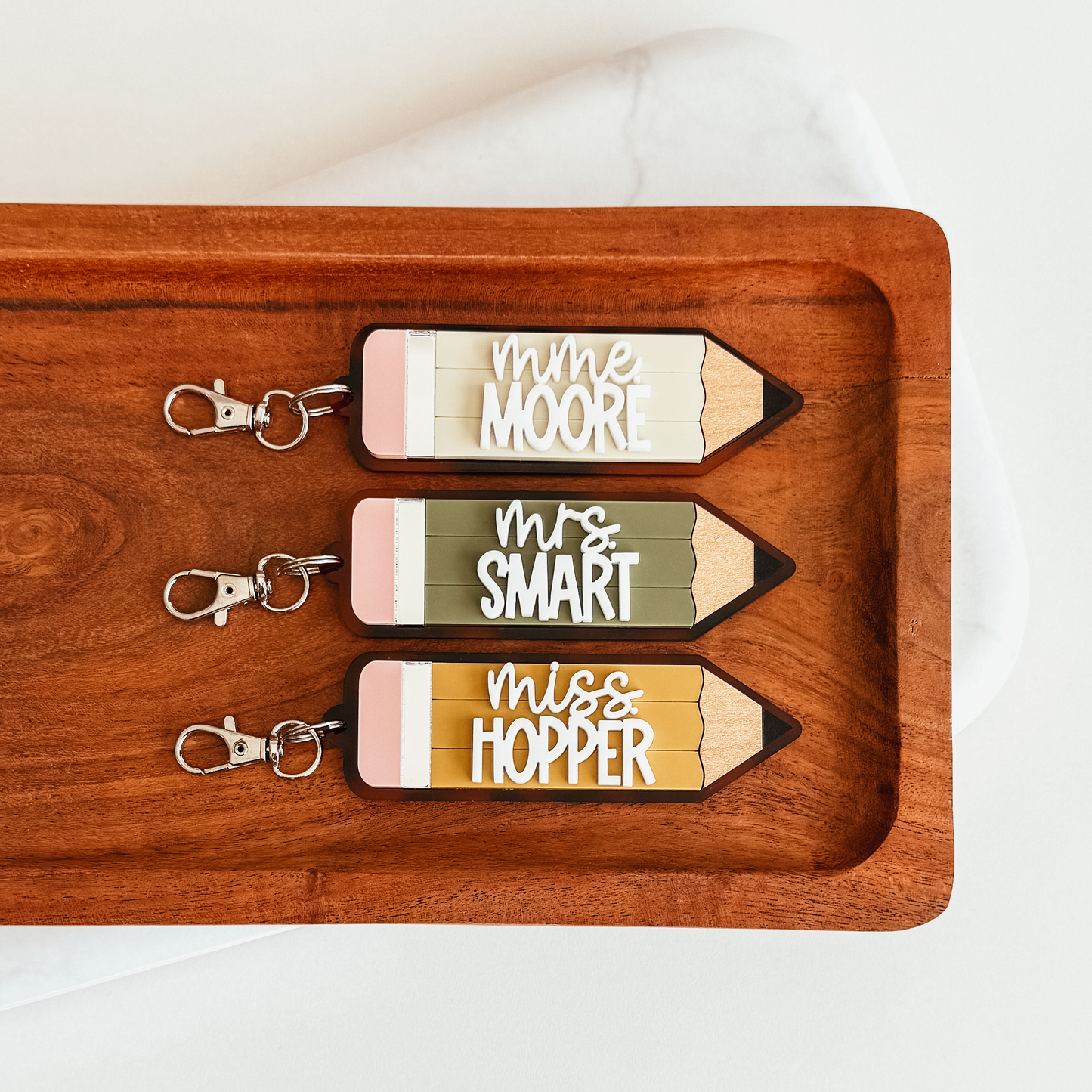 Tortoise Shell Pencil Keychain