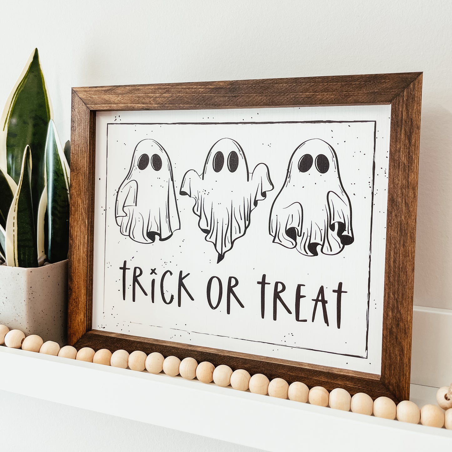 Trick Or Treat Framed Sign