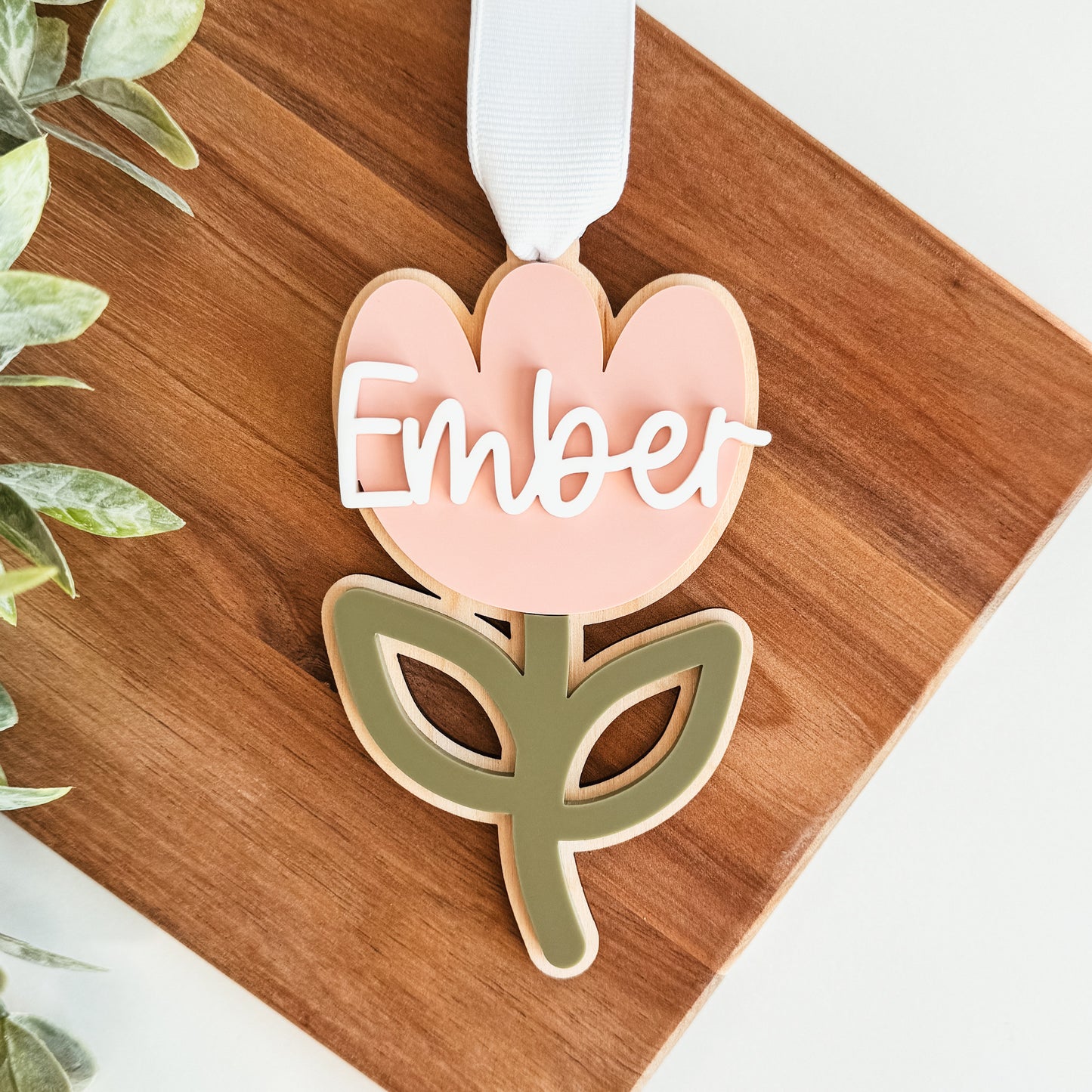 3D Tulip Easter Basket Tag