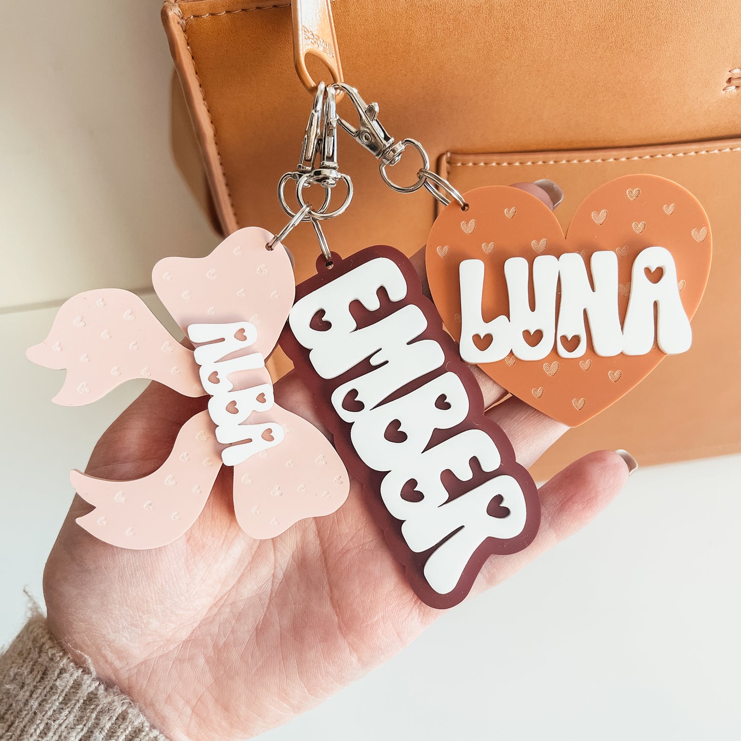 3D Acrylic Name Keychain | Valentine's Day
