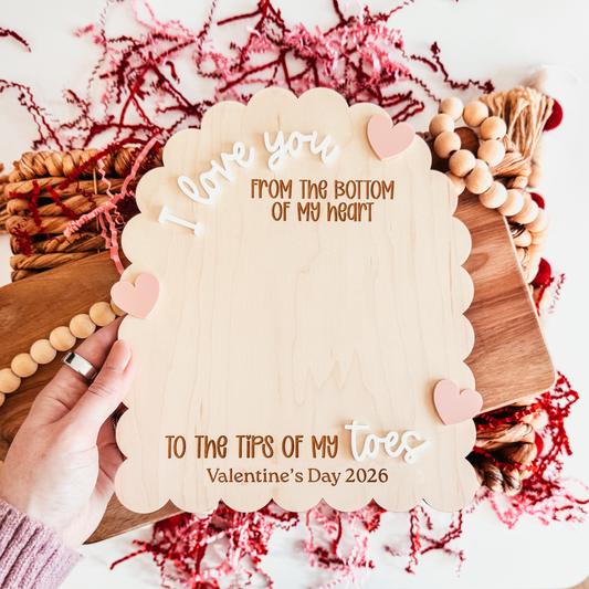 Valentine's Day DIY Footprint Sign