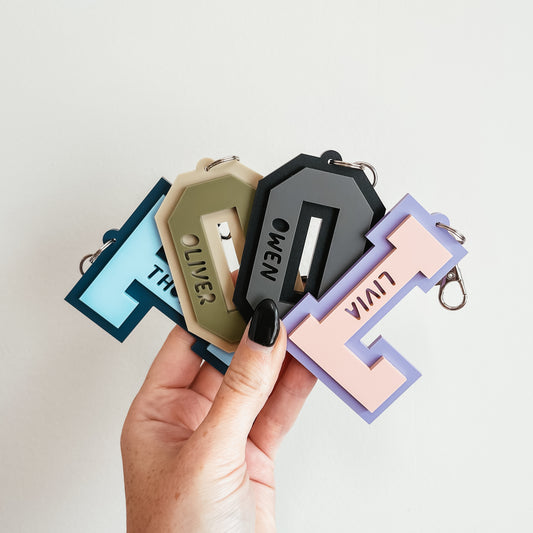 Varsity Letter Bag Tag