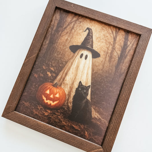 Witchy Ghost Vintage Inspired Sign