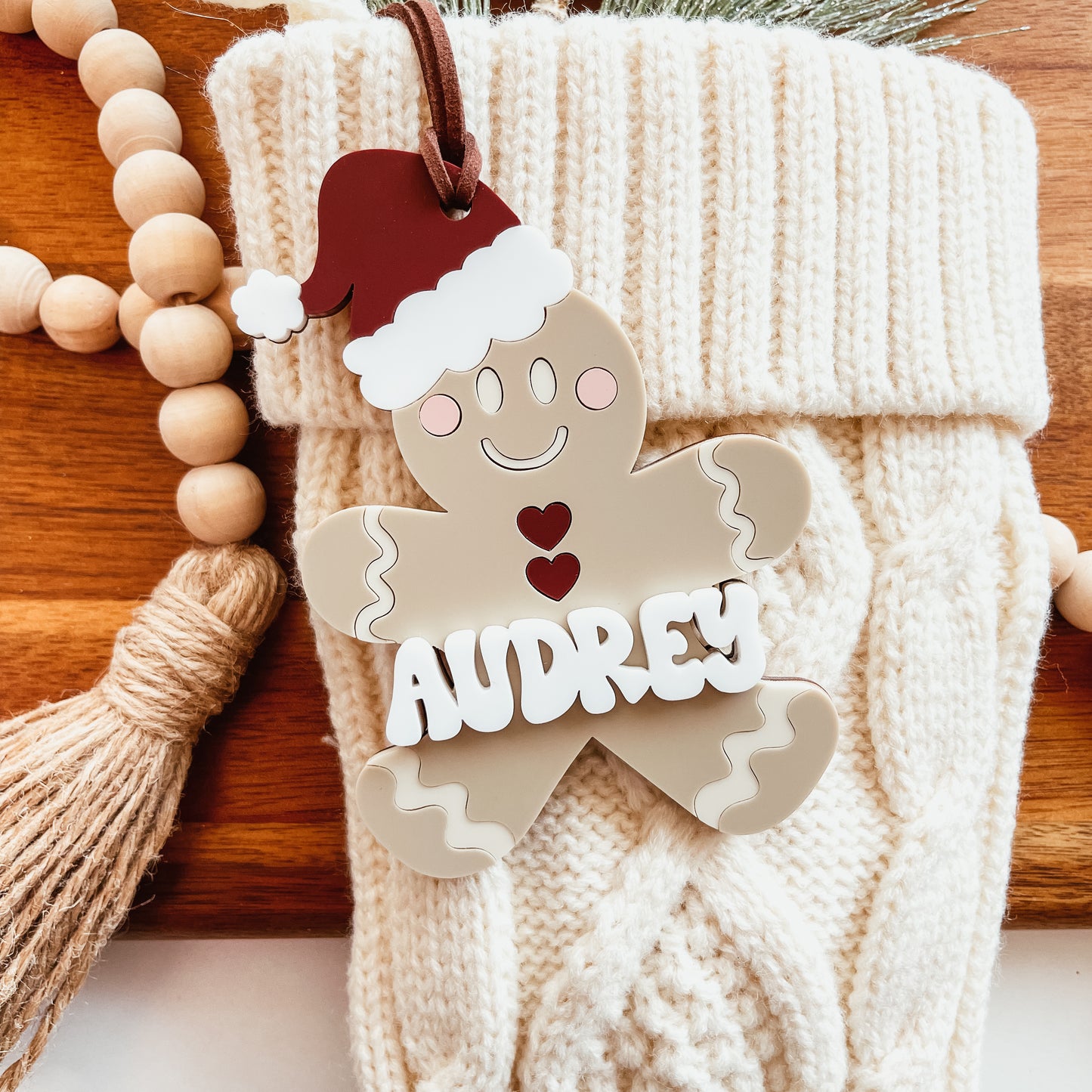 Gingerbread Cookie Stocking Tag