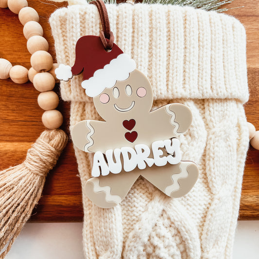 Gingerbread Cookie Stocking Tag