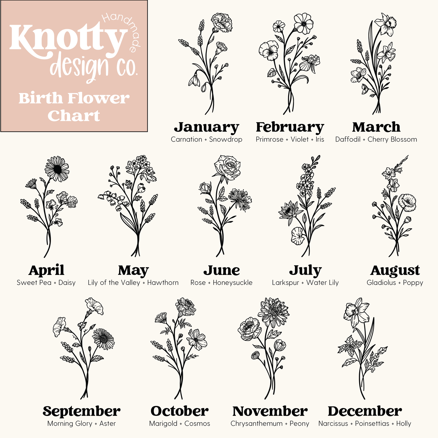 Personalized Oval Birth Flower Keychain (Two Styles)