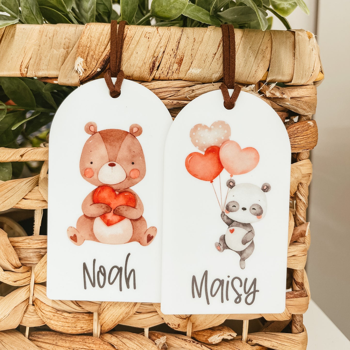 Valentine's Day Bear Acrylic Tag